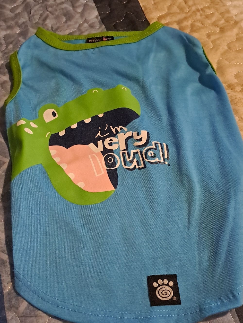 Dog Blue & Green Crocodile Graphic Dog Tank Top